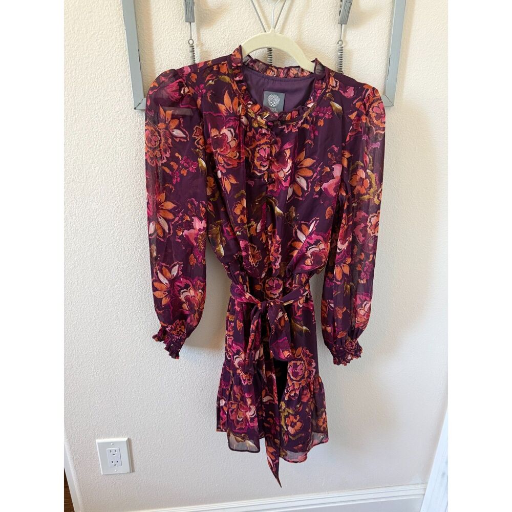 Vince Camuto Floral-Print Fit & Flare Dress Size 6P